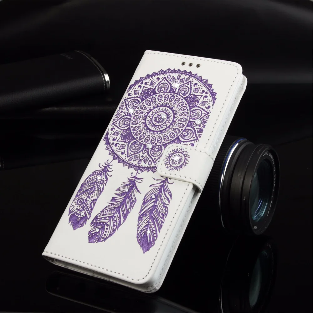 

FGHGF Case For Huawei P8 P9 Lite 2017 Diamond Campanula PU Leather Cover For Huawei Y625 Wallet Case For Honor 8 Lite Case Coque