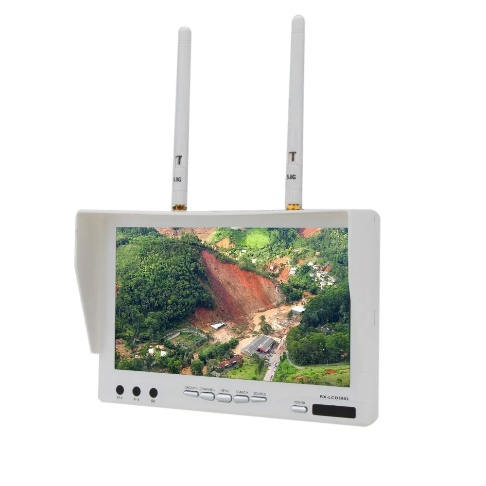 

Best RX-LCD5802 32CH Raceband 5.8G 7 Inch Diversity Receiver Monitor with Build-in Battery For FPV Multicopter(White Edition)