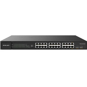 

26 ports 2 SFP 24 poe 400Watt 1000Mbps VLAN Switch IEEE802.3af/at Max PoE 400W 24 ports Ethernet PoE Switch RJ45 Network Switch