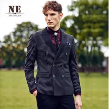 EARL JOEL Brand Men Clothing2015stripes slim fit men formal wedding suit jackets double breasted jacket-coats costumes business