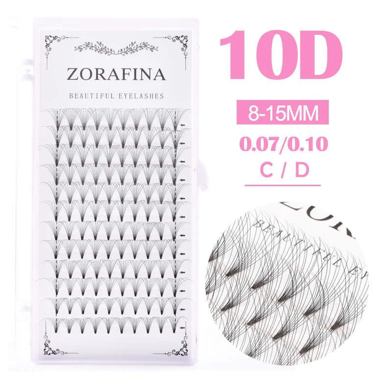 

ZORAFINA 10D fake eyelashe falses individual eyelashes,false