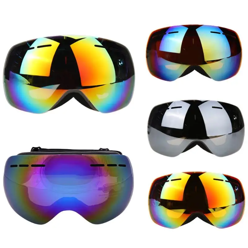 

Ski Goggles Double Layers UV400 Lens Anti-fog Spherical Goggles skiing men women snow Ski Snowmobile Snowboard Skate goggles