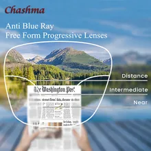 Прогрессивный глаз объектив свободной формы анти синий луч lentes для глаз рецепт 1,56 индекс 1,61 тонкий 1,67 градусов стекло мультифокальное