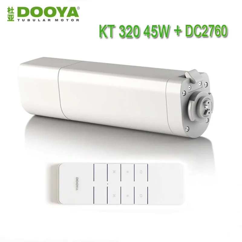 Original Dooya Electric Curtain Motor KT320E-45W+Dooya DC2760 2 Channel Emitter for Home Automation