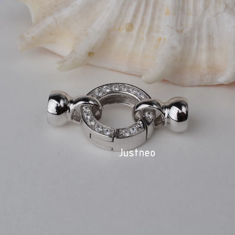 Sterling Silver  Big O Spring Buckle Clasp (3)