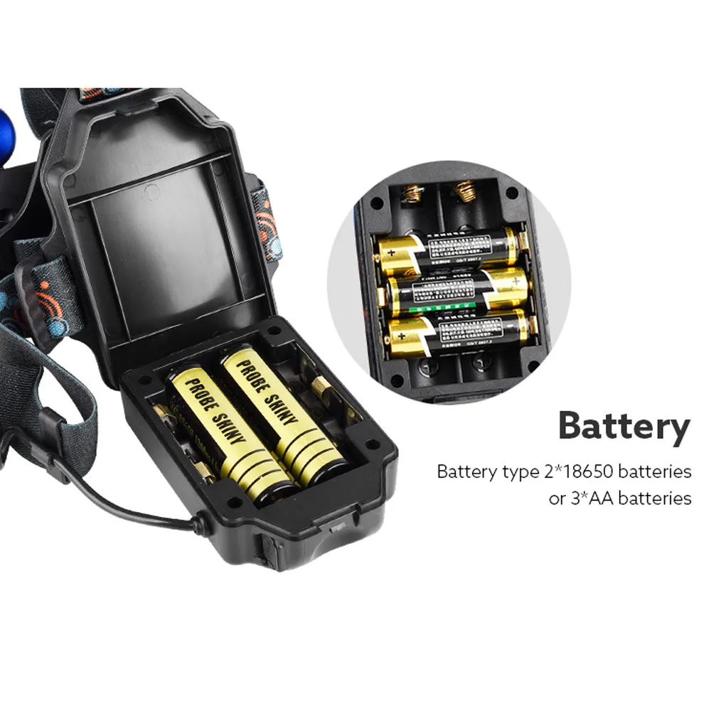 15000LM 2x XM-L T6 светодиодный+ аккумуляторы 18650 Фары головного света набор «фонарик» наружное освещение