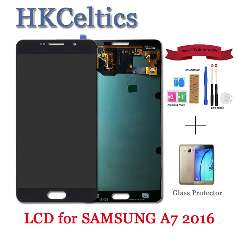 

Replacement LCDs For Samsung Galaxy A7 2016 A710 A710F A710M AMOLED Phone LCD Display with Touch Screen Digitizer Assembly