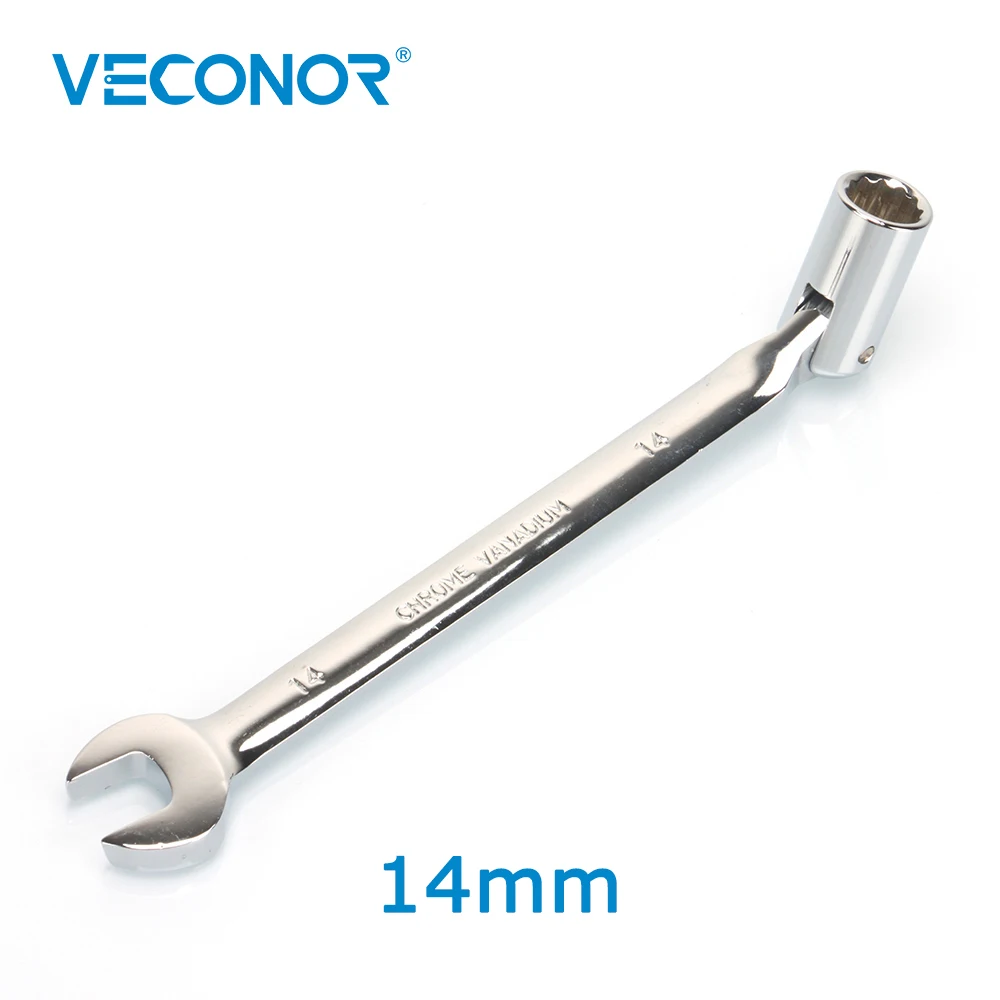14mm Metric Swivel Head Socket Combination Spanner Wrench Chrome