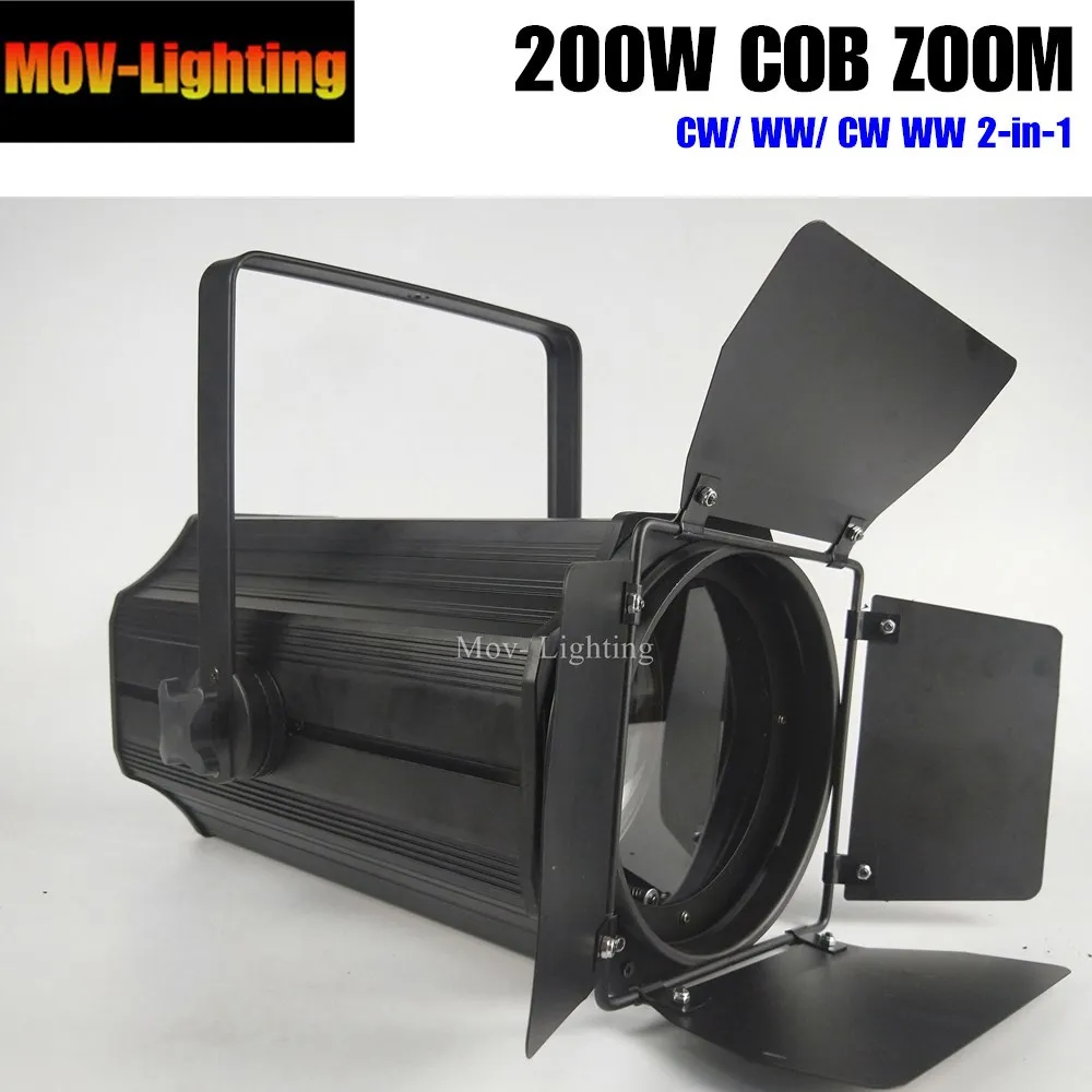 2 шт. 200 Вт теплый белый холодный в 1 COB Led Par с зумом от 15 50 градусов сценический