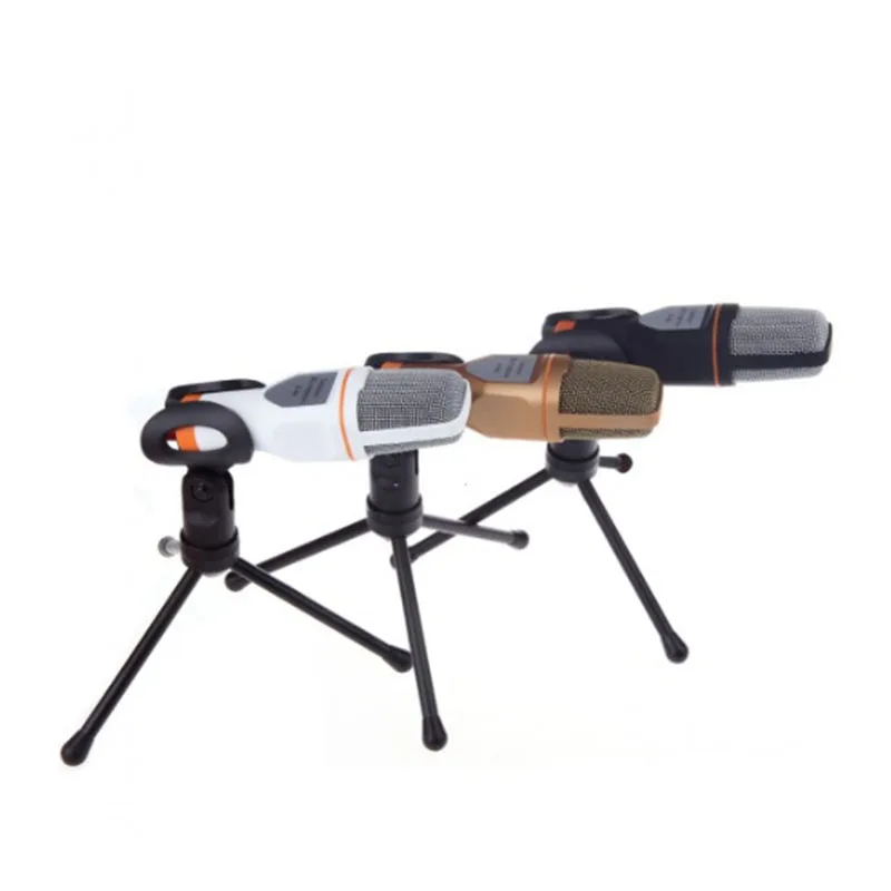 Cena Nowy profesjonalny przewodowy wysokiej jakości stereofoniczny mikrofon kondensujący z uchwytem na klips do czatowania MSN karaoke przenośny komputer pc SF 666