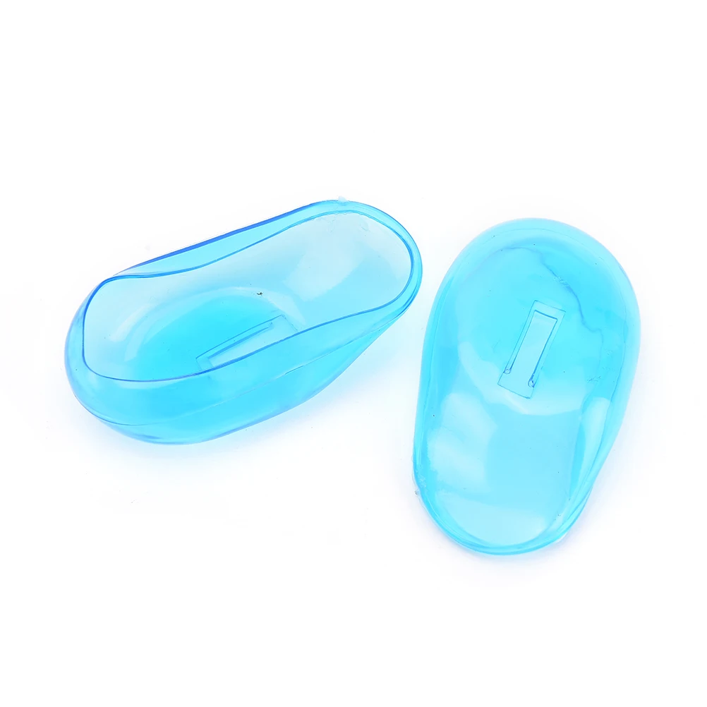 2Pcs Silicone Ear Cover Practical Travel Hair Blue Color Showers Water