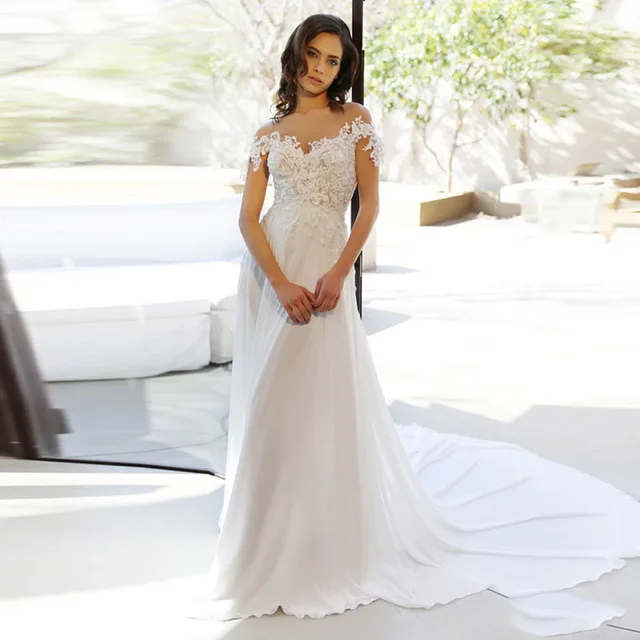 

Vestido De Noiva A Line Sweetheart Wedding Dress 2019 Sexy Appliques Lace White Ivory Princess Bride Dress Sleeveless