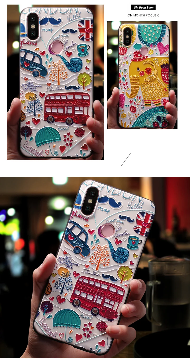 3D Flower Print Case for Xiaomi