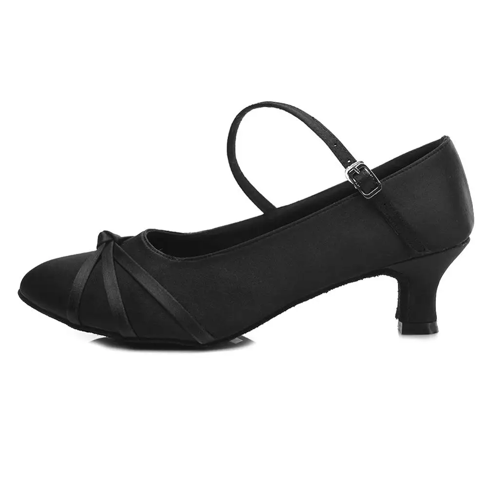 Обувь для танцев для женщин; Лидер продаж; брендовая Современная обувь для танцев; обувь для сальсы, бальных танцев, Танго, латинских танцев для девочек, женщин; - Цвет: Black 5cm