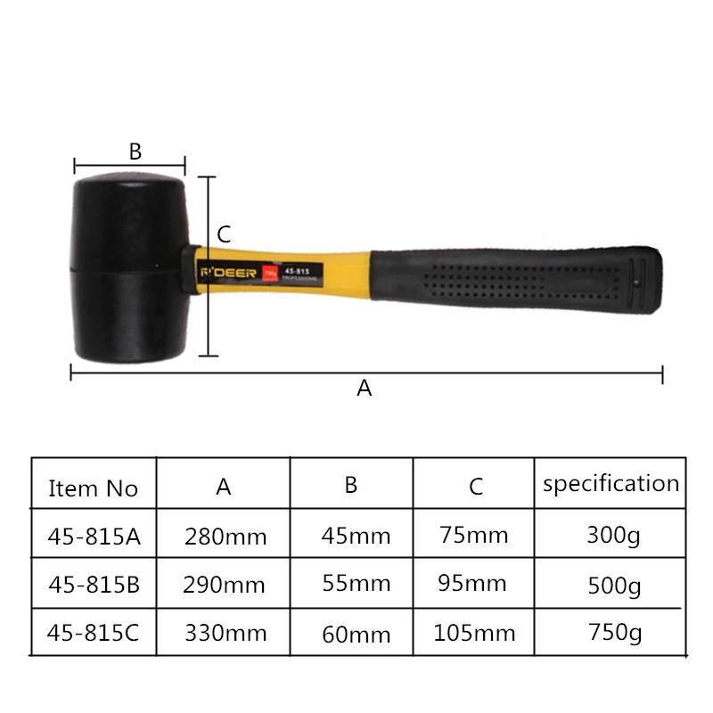 Small Mallet Hammer Fiberglass Handle Rubber Mallet Hammer Without Damage  Multifunctional for Flooring Tent Stakes Woodworking - AliExpress