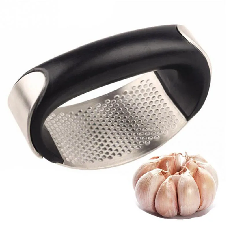 

Non-slip Comfortable Stainless Steel Garlic Press Crusher Convenient Practical Squeezer Mincer Chopper Creative Kitchen Gadgets