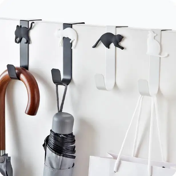 

Bathroom Organizer Hooks For Hanging Behind Door Cartoon Strong Coat Hanger Kitchen Accessories Decoration Home Handbag Holder