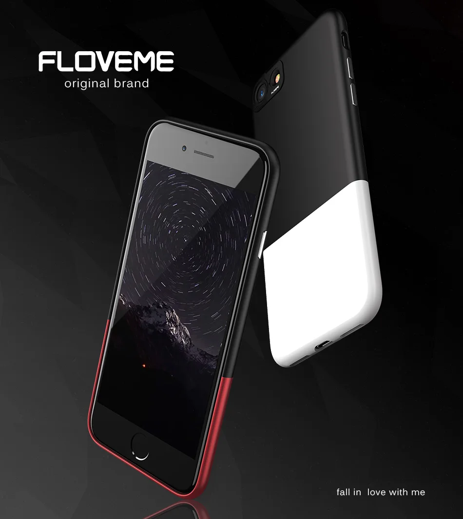 FLOVEME Fashion Contrast Hybrid Phone Cases For iPhone 6 7 6S Plus Higher Camera Protection Hard Hit Color Cover For iPhone 6 7 (2)