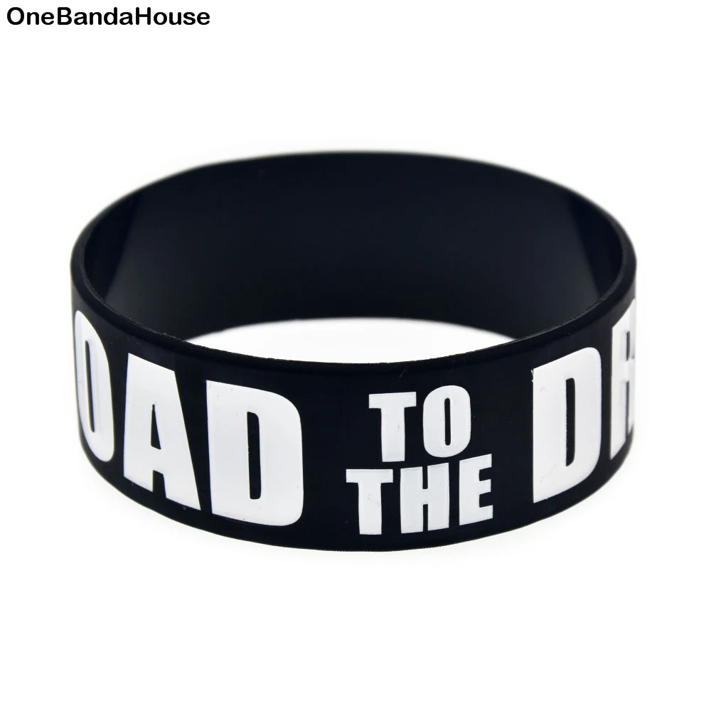 

OneBandaHouse 1PC 1 Inch Wide Road to The Dream Motivation Silicone Wristband Black