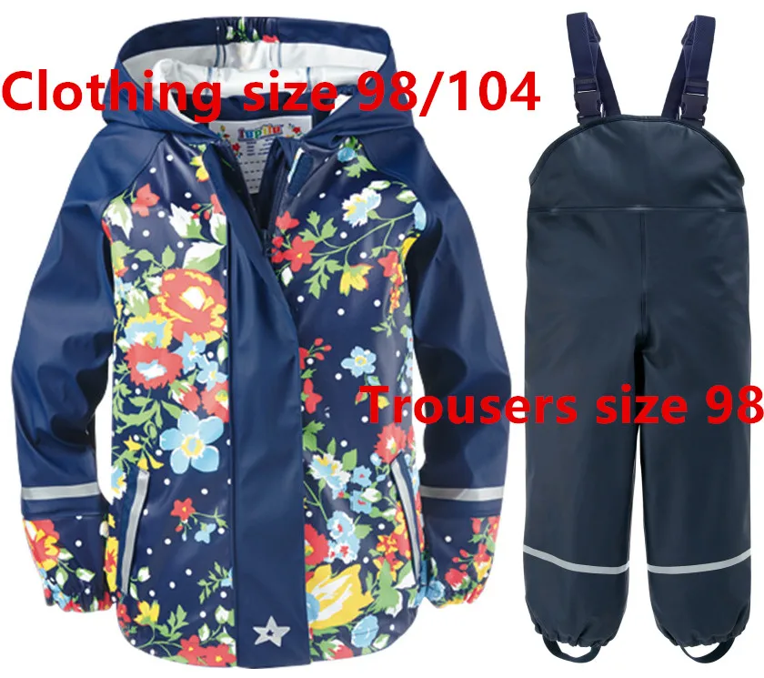 Г. Ограниченное предложение, Новая ветровка для мальчиков и девочек водонепроницаемый дождевик костюм русская детская весенне-осенняя куртка плащ, одежда и штаны - Цвет: 98 104