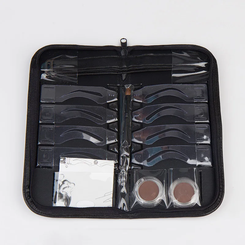 

Permanent Makeup Eyebrow Stencils Kits 8 Designs Eyebrow Template Multi-functional Drawing Set