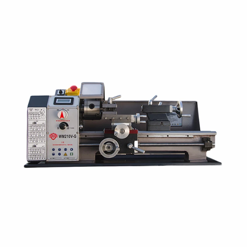 Wm210vg 600 W Speed High Power Machine Tool Metal Lathe / All Steel Lathe Machine With Switch