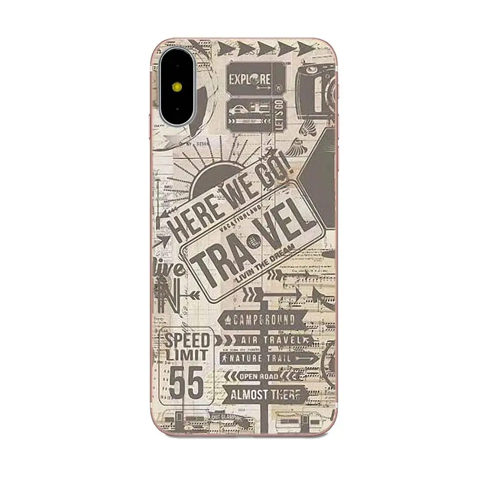 Для Huawei Honor Mate Nova 2 6A 7A 7C 8C 8S 10 10i Y5 Y9 Lite P Smart GR5 2019 чехол из ТПУ Ретро почтовая карта