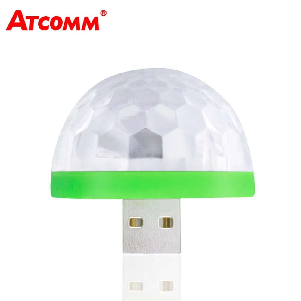 

ATcomm 1Pcs LED Car Interior USB Lights Auto Atmosphere Decorative Lamp 5V RGB DJ Party Club Activity Colorful Magic Lights