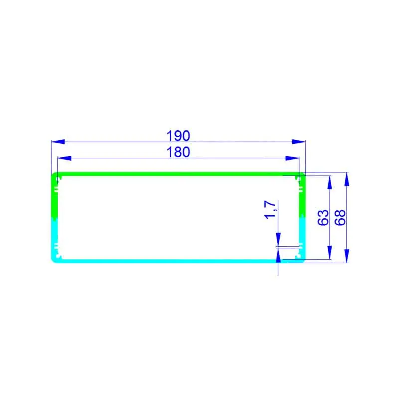 KYYSLB diy box 194x70x311 мм домашний аудио алюминиевый усилитель шасси 1907A усилитель предусилителя чехол