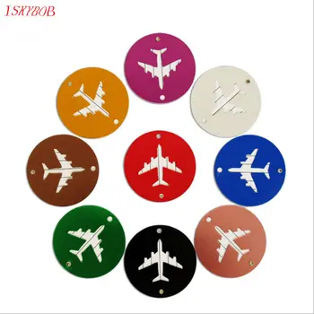 

High Quality 5 Colors travel accessories luggage tag Aircraft Round Shape Portable Secure Travel Suitcase label best love