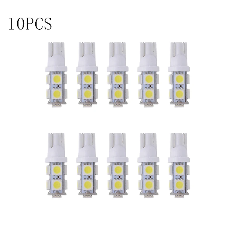 

12V T10 CAR LED BULB 9 SMD 5050 194 168 W5W Exterior Wedge Side Tail Parking Indicator Interior Dome Decoration Reading Lamp