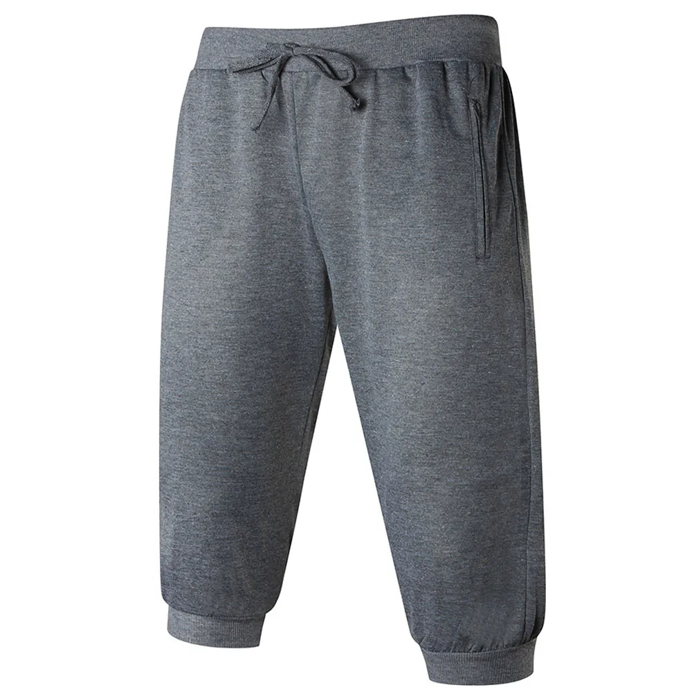 Для мужчин модные Повседневное Jogger Танец Sportwear мешковатые шаровары Штаны Слаксы семь очков брюки, тренировочные брюки в повседневном стиле a0328