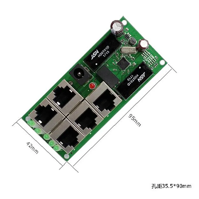 OEM Высокое качество Мини дешевая цена 5 портовый модуль переключателя manufaturer компания печатная плата 5 порты Ethernet сетевой модуль выключателя