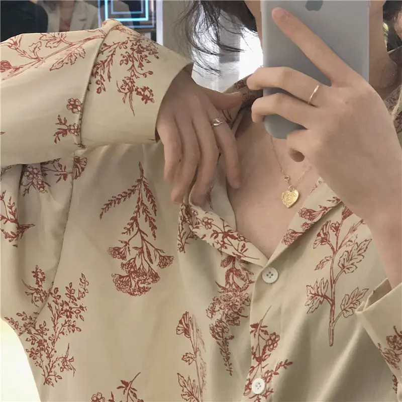 Price Hzirip 2019 New Spring Fashion Casual Long Sleeves Retro Slim Loose Single Breasted Fresh Blouse All Match Print Free Shirts