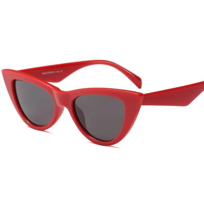 Новые фирменные дизайнерские женские солнцезащитные очки, Винтажные Солнцезащитные очки «кошачий глаз» для женщин, классическая черная оправа, солнцезащитные очки - Цвет линз: C6