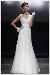 Бесплатная доставка 2016 г. davids bridal inal sweep train кружевной соблазнительный купальник с застежкой до шеи белый/платье цвета слоновой кости