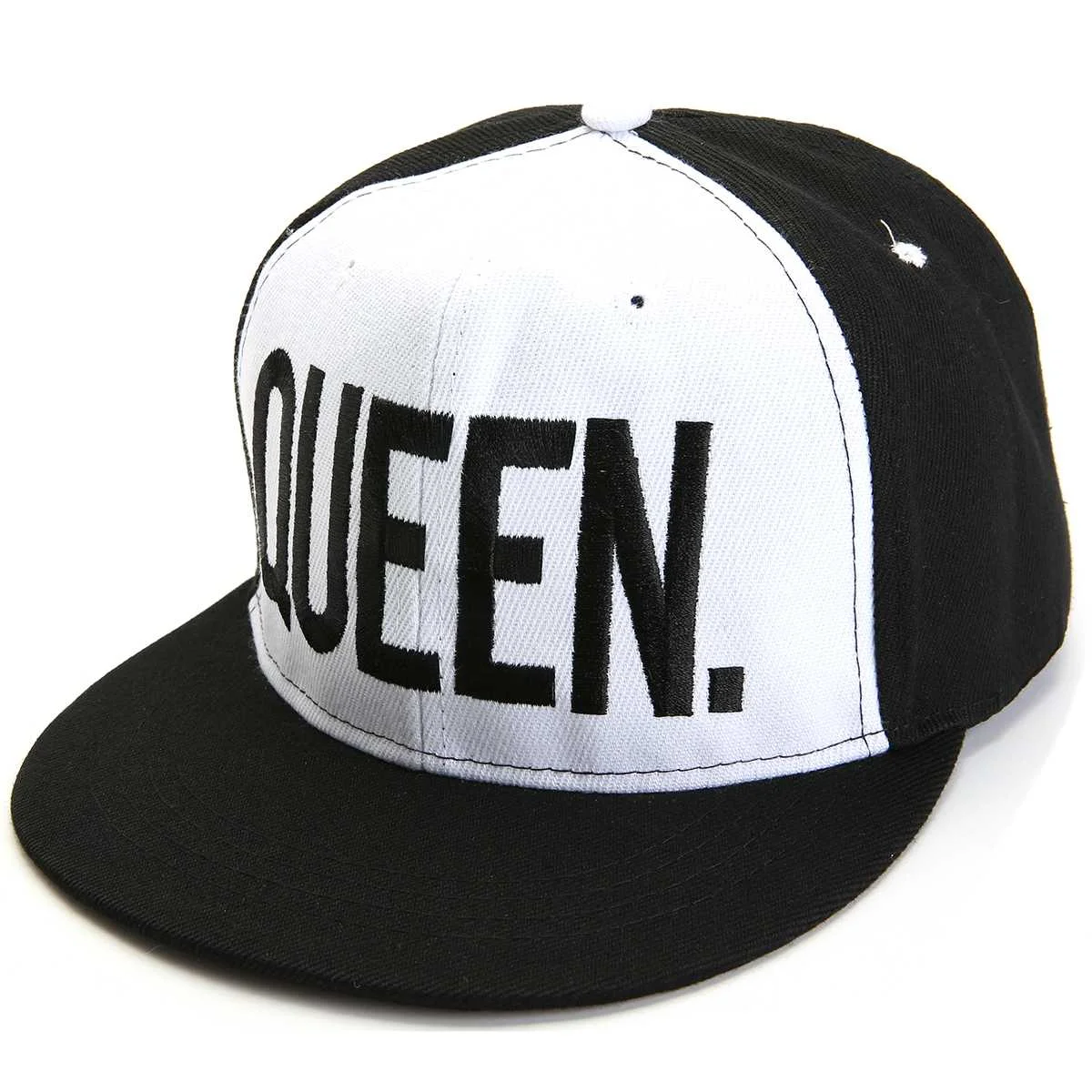 White Black Queen Новое поступление Регулируемый письмо КОРОЛЬ и queen шляпа, бейсбольная кепка Шапки в стиле «хип-хоп» для влюбленных облегающая бейсболка для Для мужчин Для женщин унисекс - Цвет: White Black Queen