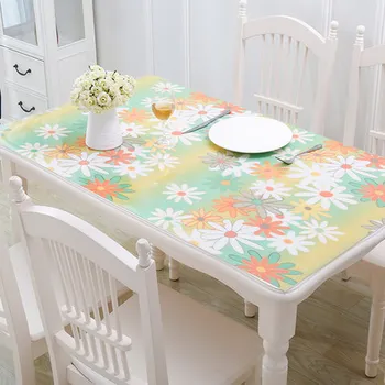 

New Table Cover PVC Tablecloth Waterproof Soft Glass 1.0mm Oil Glass Tablecloth Clear Watherproof Tablecothes