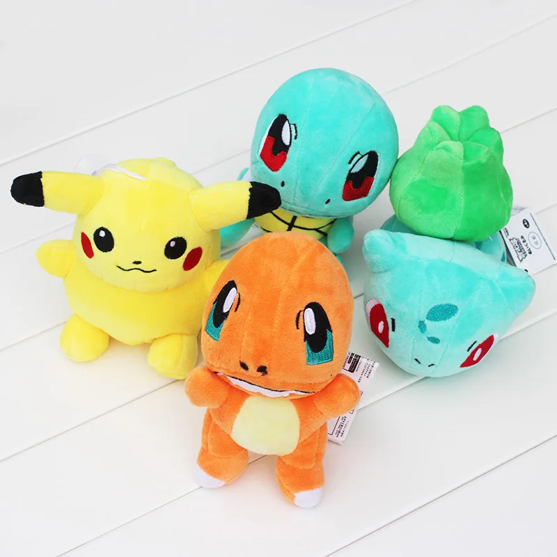 4 шт./лот "(15 см), Бульбазавр, Squirtle Charmander Плюшевые игрушки Мягкая кукла для малышей