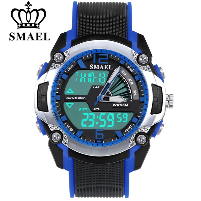 SMAEL Fashion Children Sport Watches Waterproof Analoge LED Watch Digital Studen SMAEL Fashion Children Sport Watches Waterproof Analoge LED Watch Digital Studen