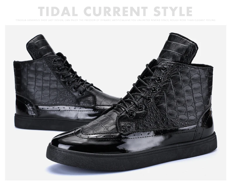 Brand Men's Boots Street Style Punk Canvas Male Shoes Retro Trending Black Casual Bot Leather Ankle Boot Boots Men (17)