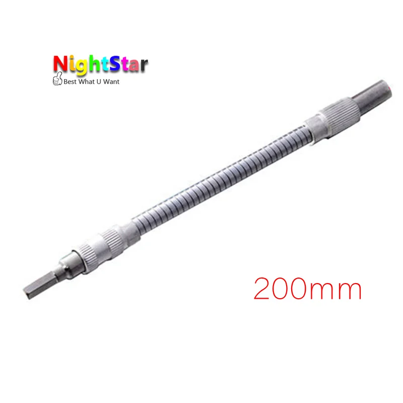 

200mm All-metal Flexible Shaft Metal Connector Extended Helper for Electronic Drill Color Sliver