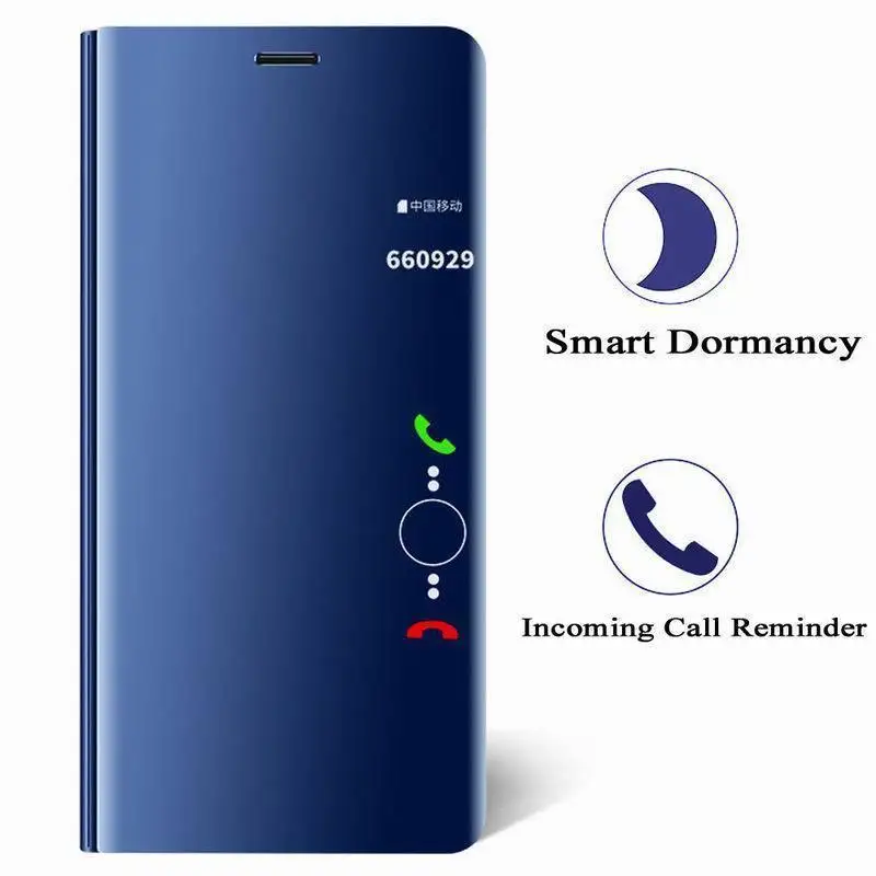 Умный зеркальный чехол для Huawei P10 Plus P8 P9 Lite 2017 кожаный книжка с подставкой Mate 10 Honor 9