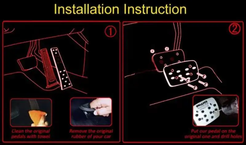 Car Pedal Cover Pad For TOYOTA Prius XW20 AT 2003~2009 Confirm S
