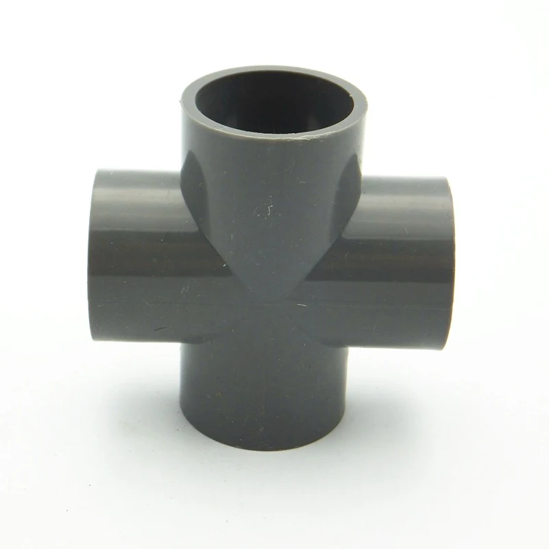 32mm ID PVC 4 Way Cross Tube Joint Pipe Fitting Coupler Water Connector