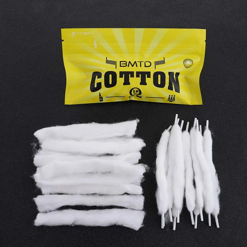 

20strips Natural Vape Cotton For Electronic Cigarette Preloaded Cotton Raw Cotton Easy To Use Lace Cotton For Rda RDTA Atomizer