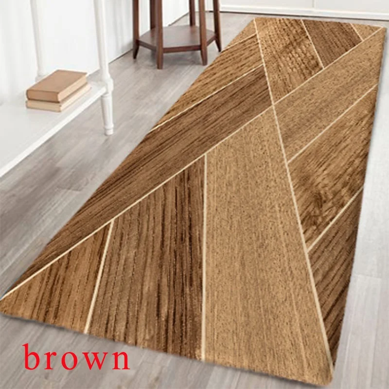 

Joint Wood Board Pattern Non-slip Floor Area Rug for Runner Kitchen Bathroom Bedroom Living room
