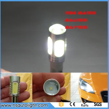 

1156 11W COB Cree Chip Led Reverse Sidelight Brake DRL Bulbs P21W NO ERROR 2pcs