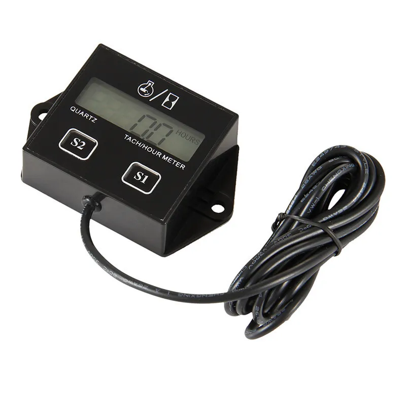 

Digital Engine Tach Hour Meter Tachometer Gauge Inductive For Boat Motor Motorcycle Stroke Engine Spark