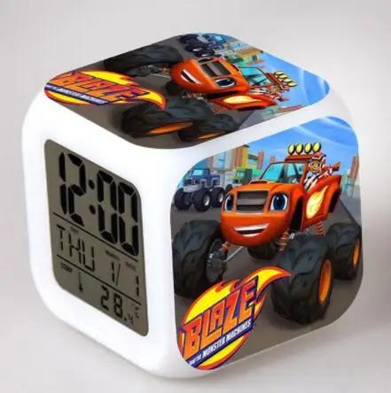 Blaze and Monster Machines светодиодный цифровой будильник часы reloj despertador de cateceira horloge digitale детские игрушки подарки